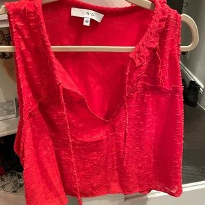 Iro red/orange crop top